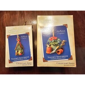 Nature's Sketchbook Hallmark Keepsake Ornaments - Set of 2